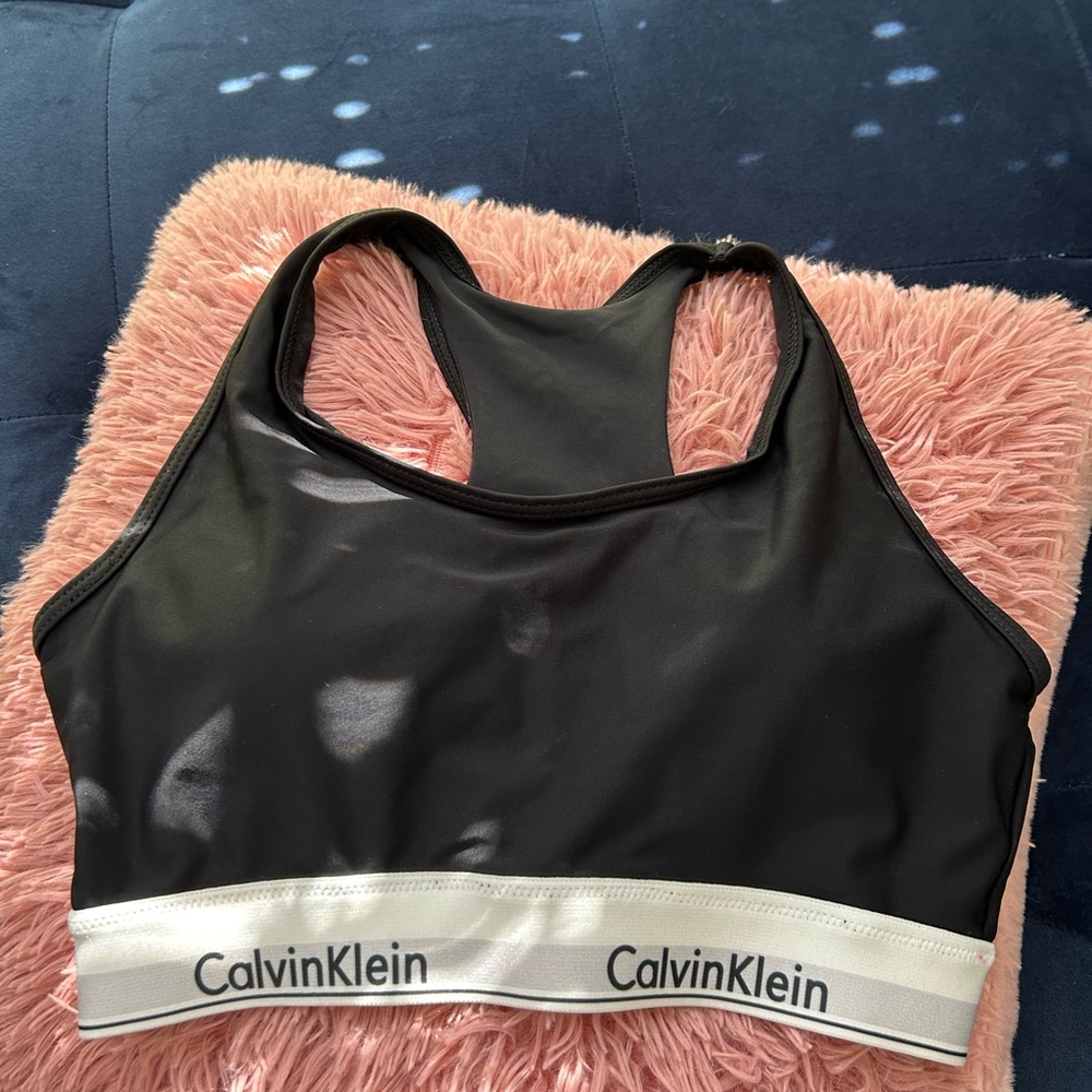 Calvin Klein Black and White Bikini Swimwear